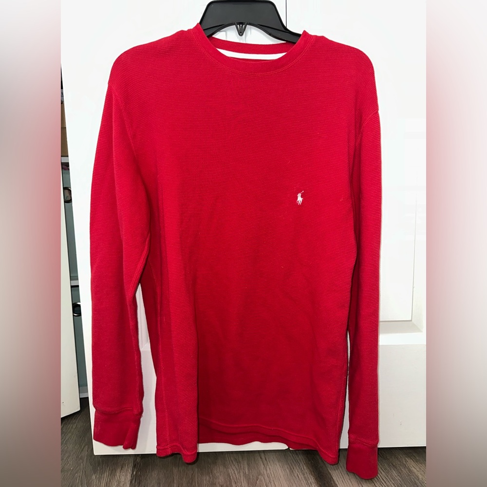 Polo by Ralph Lauren Men's Vibrant Red Crewneck Sweater